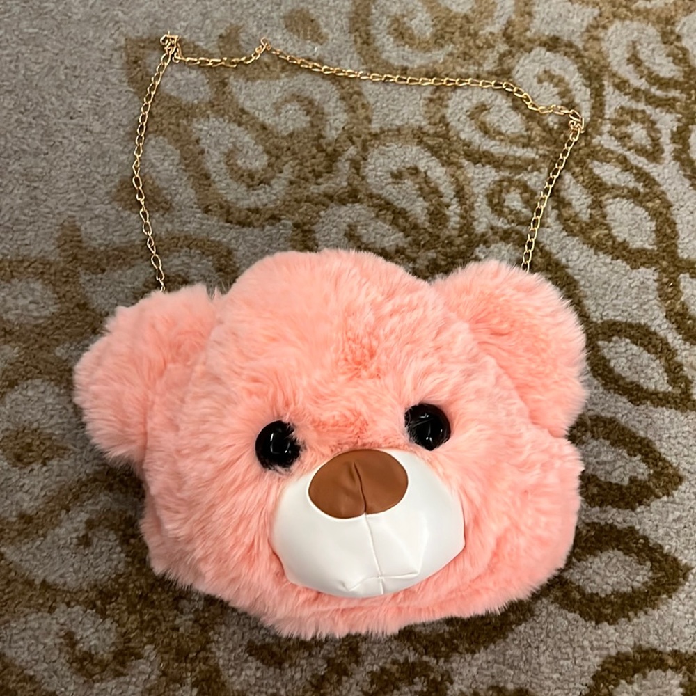 NEW! Faux Fur Bear Head Purse!